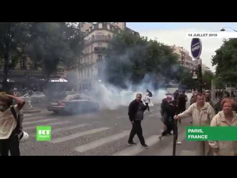 A Paris, les forces de l’ordre utilisent du gaz lacrymogène et procèdent à des arrestations