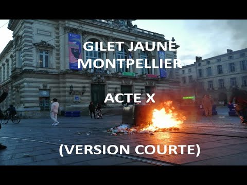 Acte 10 gilet jaune Montpellier – Tension extrême dans le centre ville (VERSION COURTE)