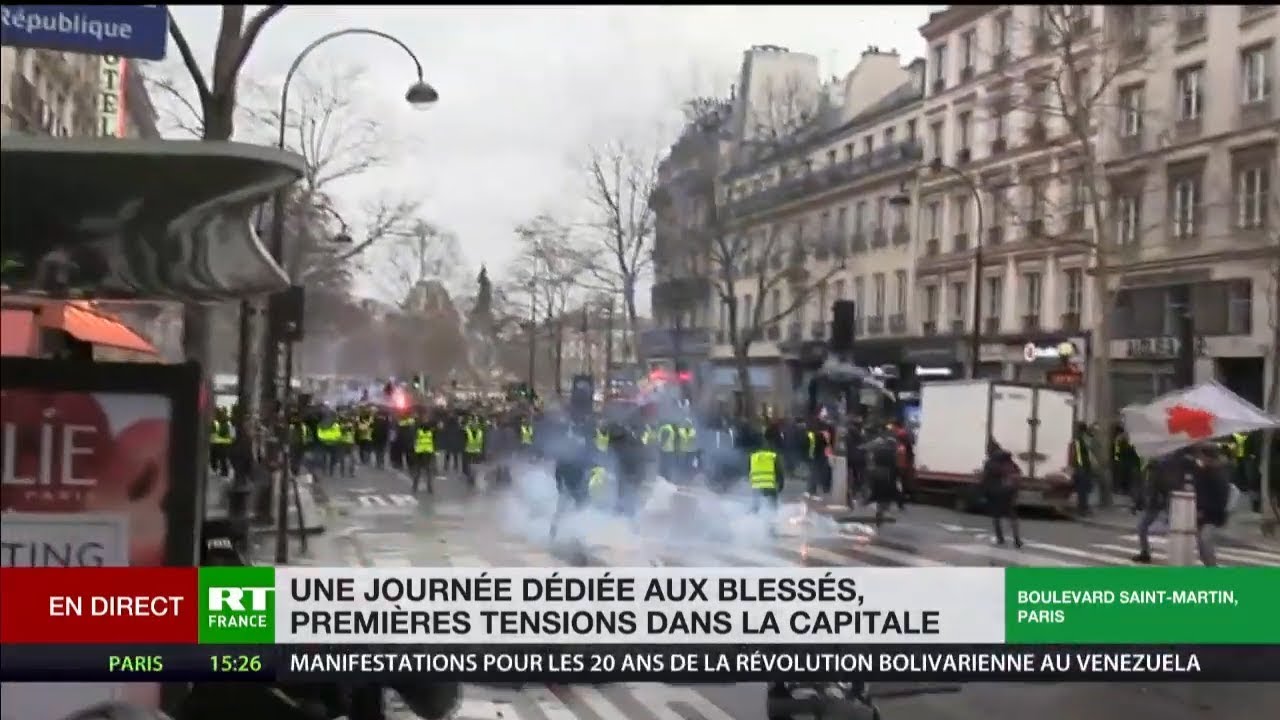 Acte 12 : premières tensions à Paris entre forces de l’ordre et manifestants