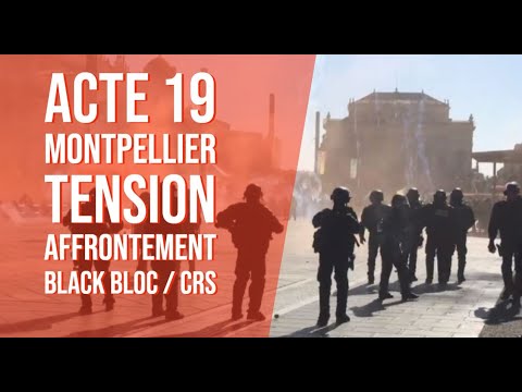 Acte 19 Gilets Jaunes Montpellier – Forte tension et forte mobilisation en LIVE