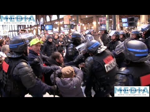 [ACTE 51] Gilets jaunes & Police envahissent la gare du Nord !