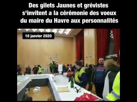 Au Havre, des gilets jaunes et manifestants s’invitent à la cérémonie des vœux du maire
