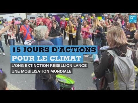 Climat : l’ONG Extinction Rebellion entame sa mobilisation marathon