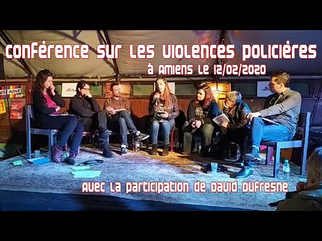 Conférence de presse sur les violences policières à Amiens