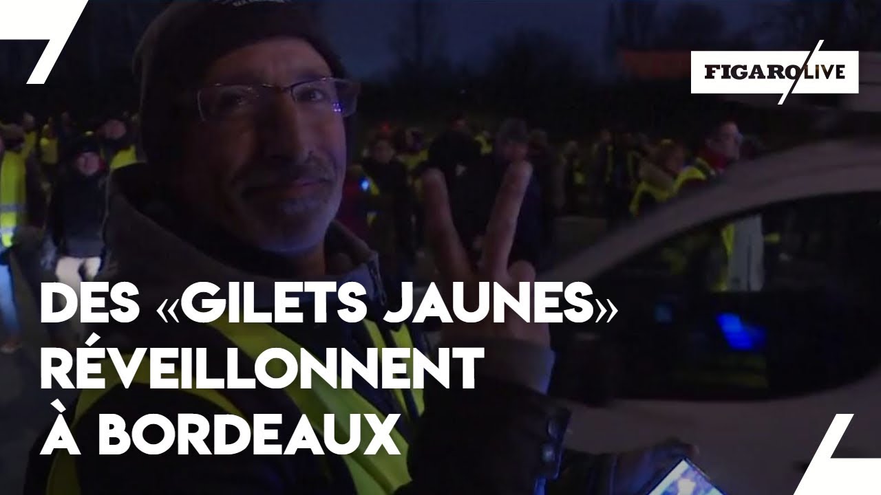 Des «gilets jaunes» mobilisés à Bordeaux pour le nouvel an 2019