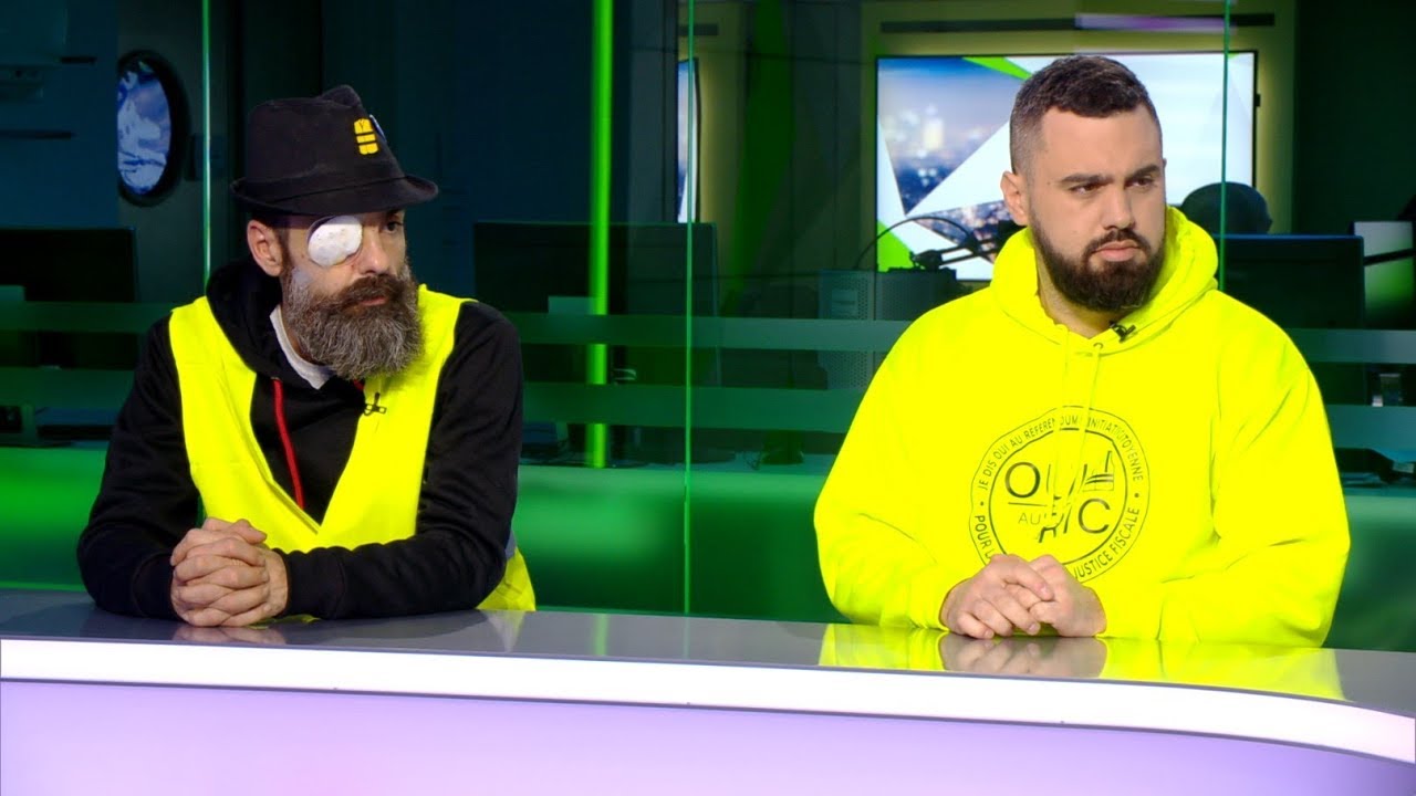 Gilets jaunes : Eric Drouet et Jérôme Rodrigues en direct sur le plateau de RT France