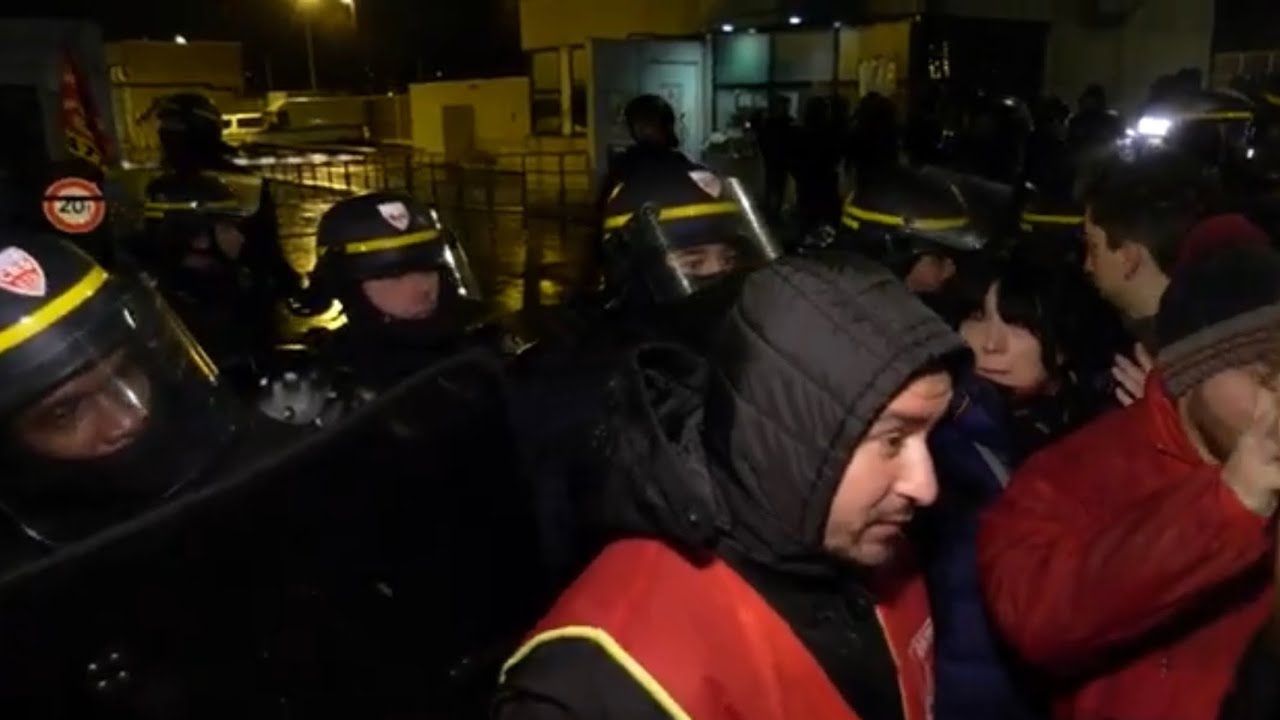 Grève : Blocage d’un dépôt de bus avec Philippe Martinez (27 décembre 2019, Vitry-sur-Seine)