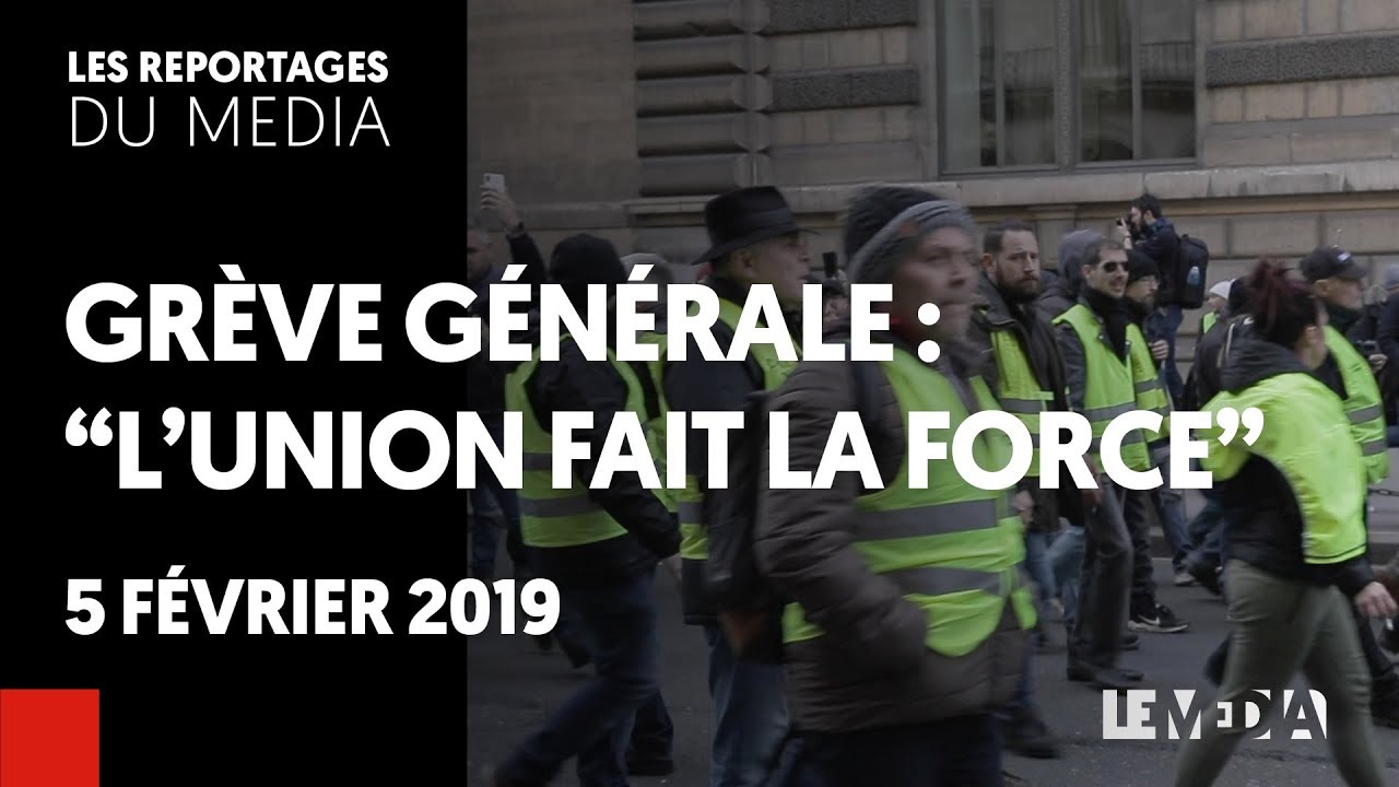 GRÈVE GÉNÉRALE : “L’UNION FAIT LA FORCE”