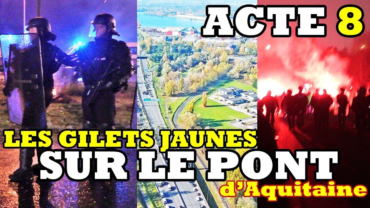 Les Gilets jaunes bordelais sur le pont (d’Aquitaine)