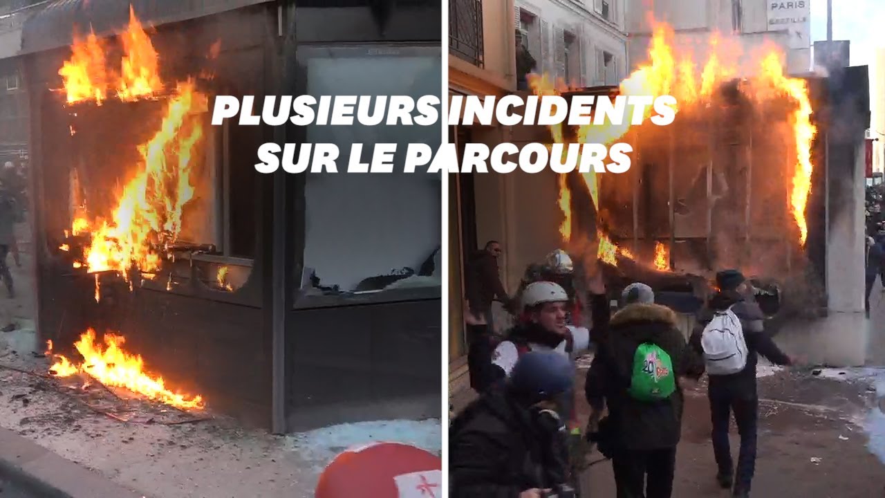 Lors de la manifestation contre la réforme des retraites, des incidents à Paris ont éclaté