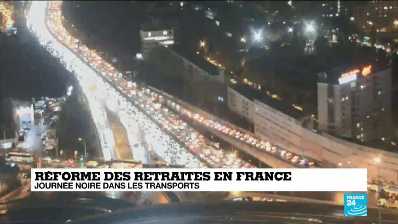 Réforme des retraites en France : journée noire dans les transports