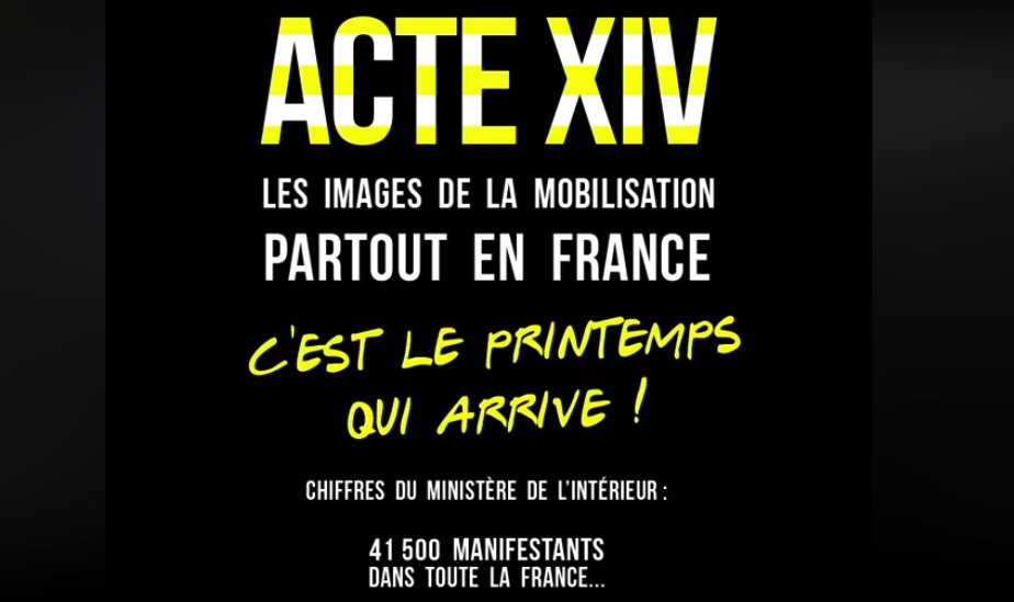 Acte 14 – Les images de la mobilisation partout en France …