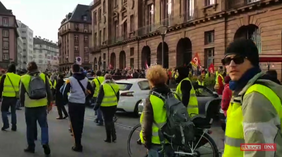 Strasbourg : Gilets jaunes et CGT