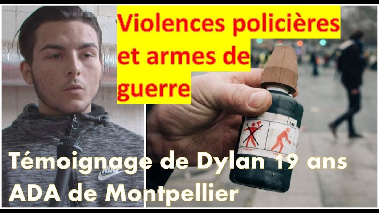 Témoignage de Dylan, blessé à Montpellier par une arme de guerre