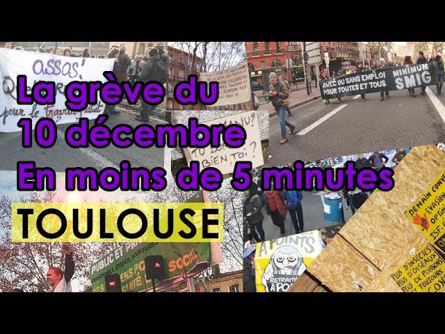 Toulouse la #grève du #10decembre en moins de cinq minutes