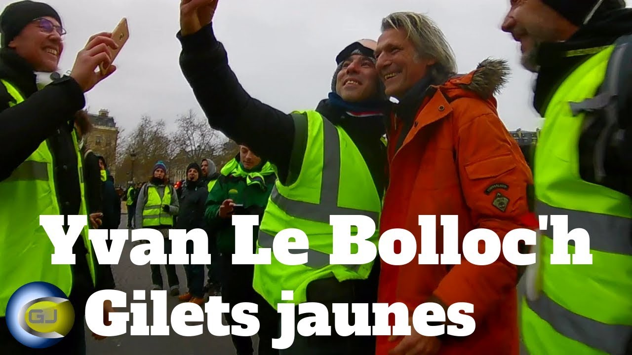 Yvan Le Bolloc’h avec les gilets jaunes à Paris. 12 janvier 2019, acte 9