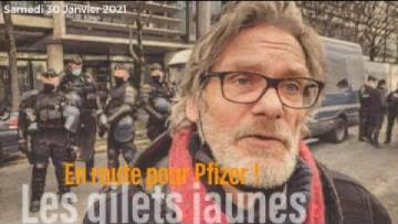 En route pour Pfizer. Les Gilets Jaunes #Paris​ #30Janvier2021