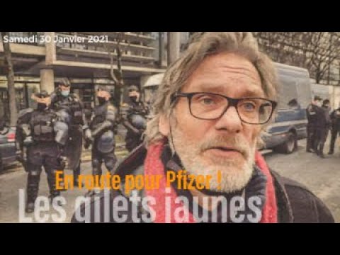 En route pour Pfizer. Les Gilets Jaunes #Paris​ #30Janvier2021