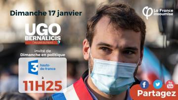 Ugo Bernalicis est l’invité de Dimanche en politique