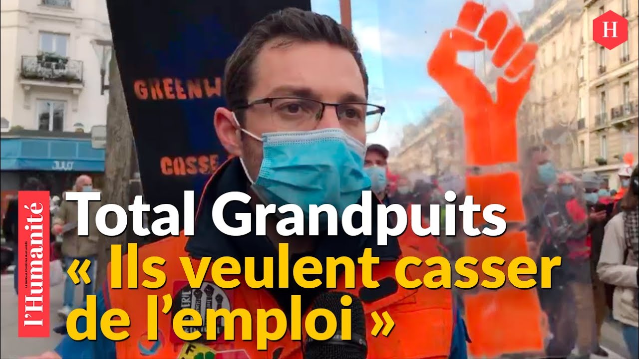 Grandpuits : les raffineurs en grève en tête de cortège de la mobilisation du 4 février