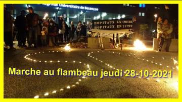 Besançon Marche au flambeau en mémoire des soignants suspendus