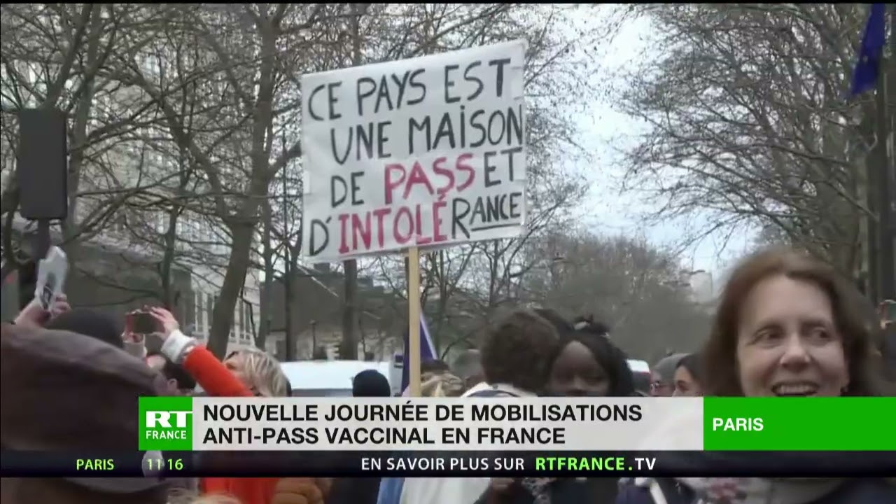 Nouvelle journée de mobilisation contre le pass vaccinal en France