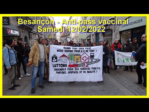 Besançon – Manifestation anti-pass vaccinal samedi 12/02/2022