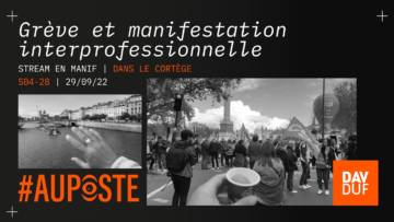 📢 Grève et manifestation interprofessionnelle. #AuPoste dans le cortège parisiono-pluvieux