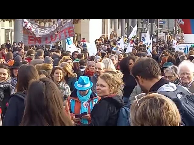 Manifestation contre la réforme des retraites place de la Bastille à Paris