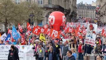 A Bordeaux Manifestation contre la réforme des retraites le 23 mars 2023
