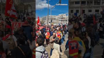 Marseille : la manifestation se poursuit Porte d’Aix