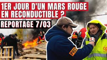 REPORTAGE 7 Mars – GRÈVE, BLOCAGES et MANIF au Havre : 1er jour de reconductible !