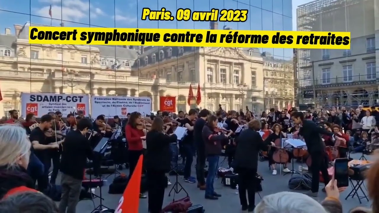 Concert symphonique contre la réforme des retraites