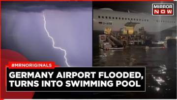 Déluge à Francfort, l’aéroport sous les intempéries